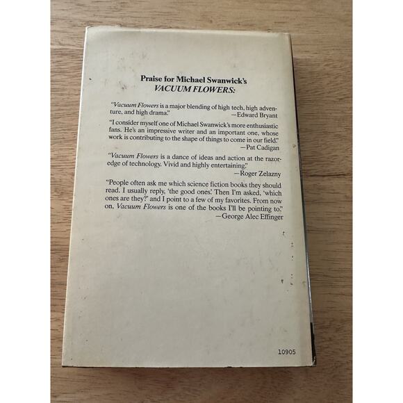 Vacuum Flowers, Michael Swanwick, HC/BC/DJ/First Edition 1987 VTG - Picture 7 of 11